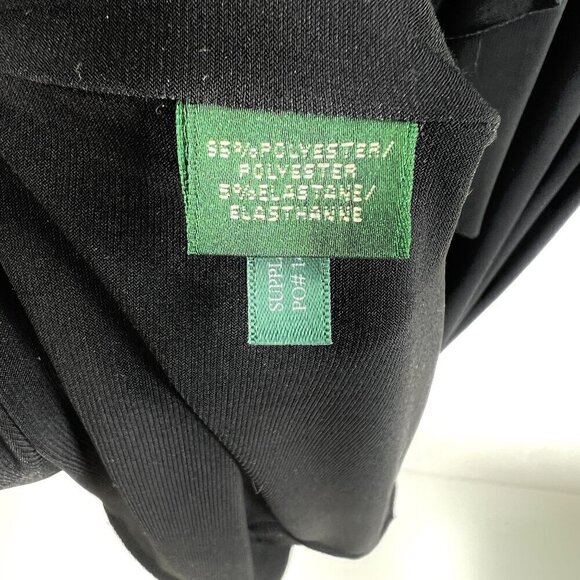 Ralph Lauren Womens Size 4 Black Evening Gown Pleated Elegant Romantic Stylish - Picture 10 of 16